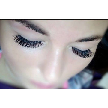 Oem Colorful Natural False Eyelashes By Human Hair , Tip Mellow